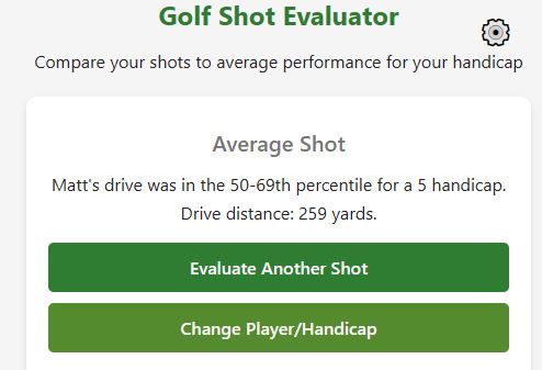 Golf Shot Evaluator 1